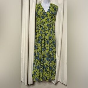 Maison Tara Women’s Cap Sleeve Beach Maxi Floral Dress Size 4